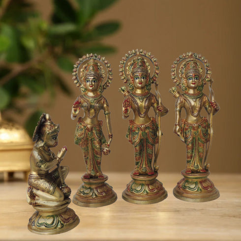 Brass Ram Darbar God Idol Statue 2.5Kg